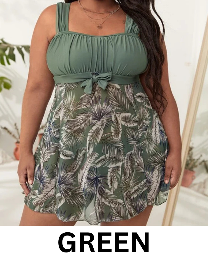 Elegant Skirted One-Piece Swimsuit