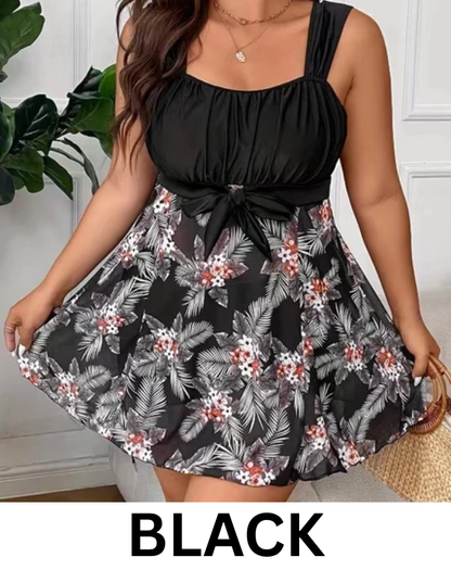 Elegant Skirted One-Piece Swimsuit