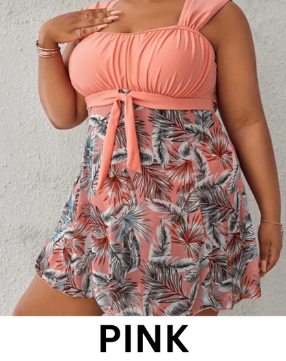 Elegant Skirted One-Piece Swimsuit