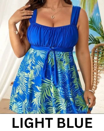 Elegant Skirted One-Piece Swimsuit